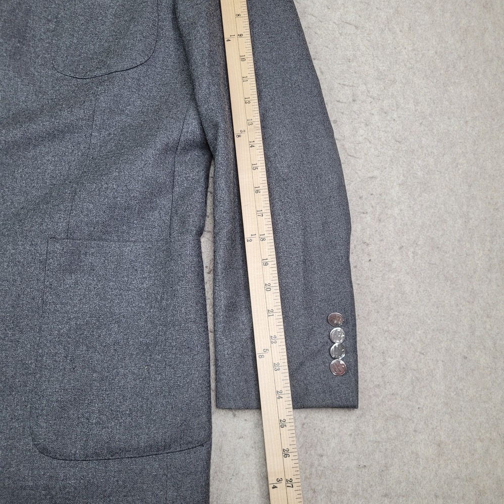 Brooks Brothers Regent Loro Piana Blazer Men 42 R Gray Wool 3 Button Cupro Lined - Picture 14 of 14